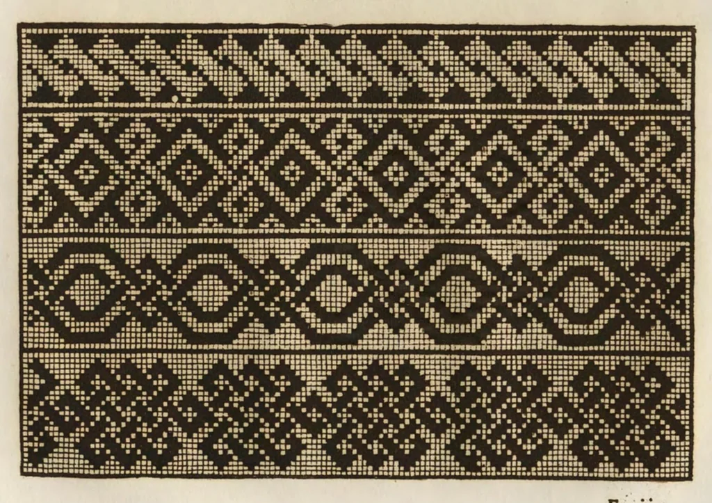 An illustration from Livres a dentelles; No. 3, 1887, leaf 28