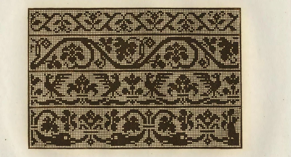 An illustration from Livres a dentelles; No. 3, 1887, leaf 34