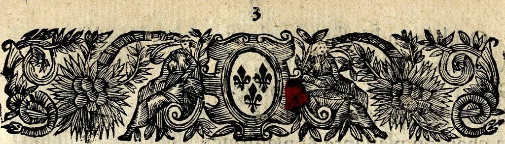 An illustration from L'Orphée grotesque avec le bal rustique, en vers burlesques, 1649, leaf 1