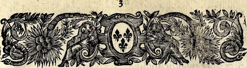 An illustration from L'Orphée grotesque avec le bal rustique, en vers burlesques, 1649, leaf 12