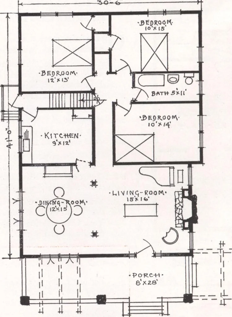 An illustration from Bossert houses, 1922, leaf 21