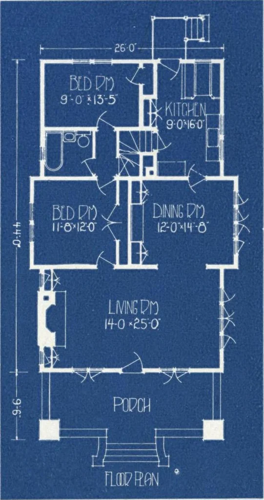 An illustration from Architectural economy, vol. 1, 1920, leaf 36