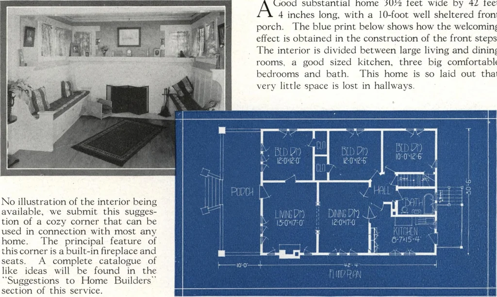 An illustration from Architectural economy, vol. 1, 1920, leaf 42