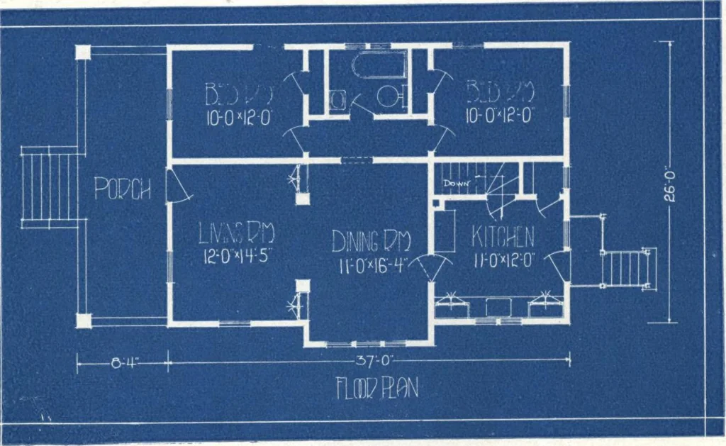An illustration from Architectural economy, vol. 1, 1920, leaf 43