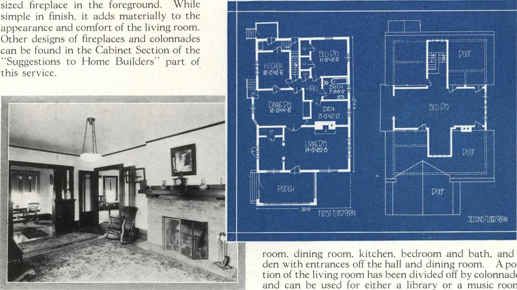 An illustration from Architectural economy, vol. 1, 1920, leaf 52
