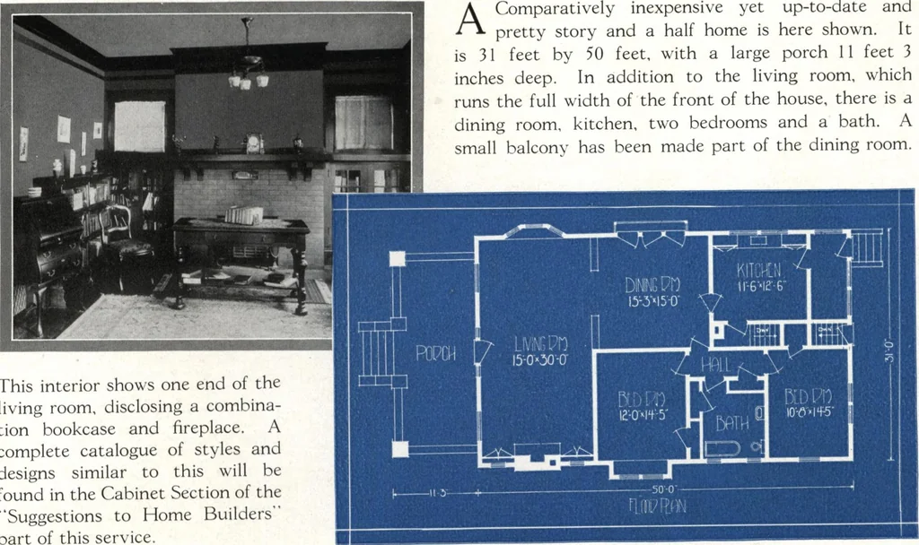 An illustration from Architectural economy, vol. 1, 1920, leaf 62
