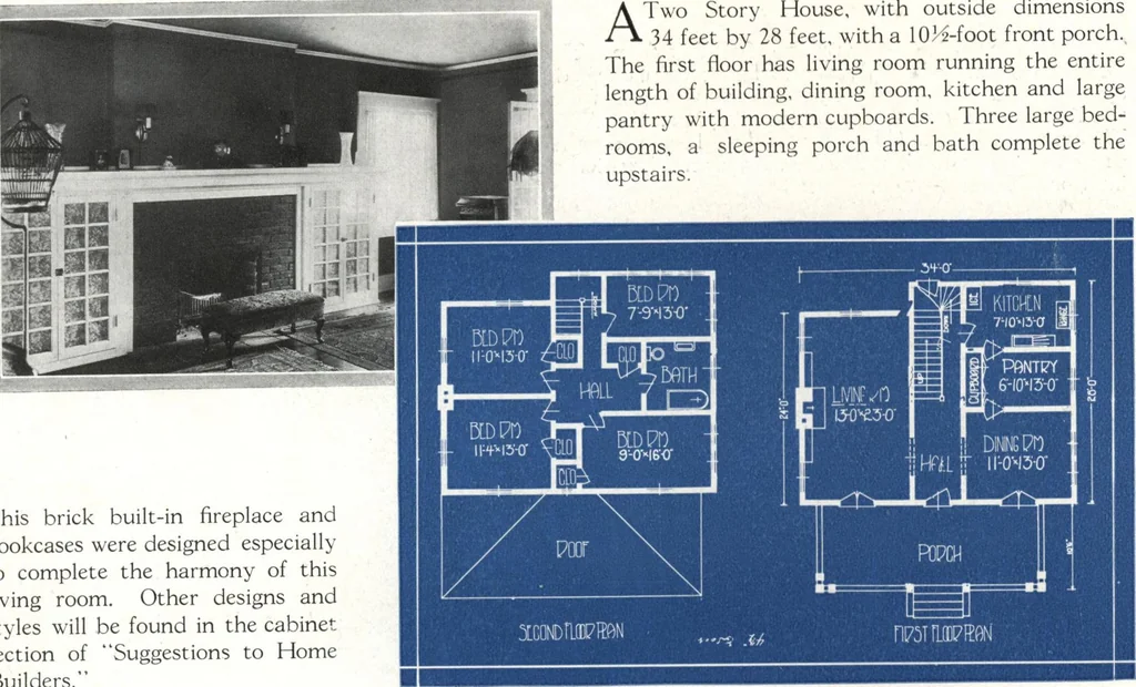 An illustration from Architectural economy, vol. 1, 1920, leaf 67