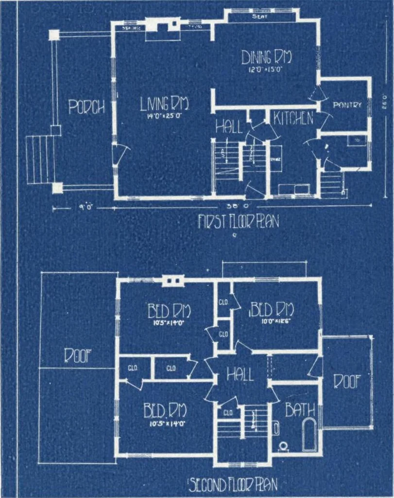 An illustration from Architectural economy, vol. 1, 1920, leaf 69