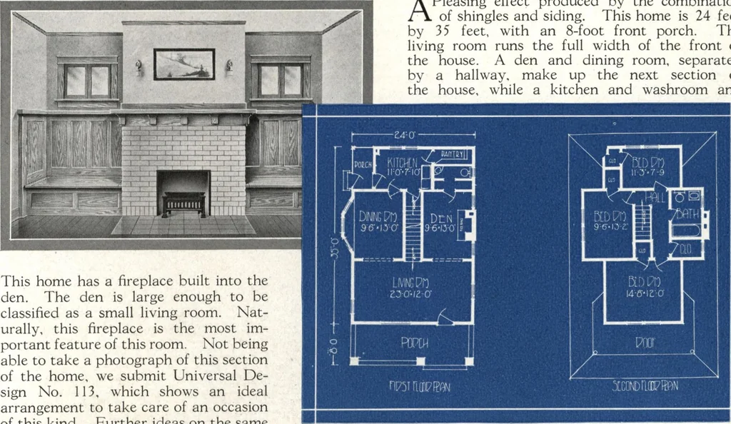 An illustration from Architectural economy, vol. 1, 1920, leaf 82