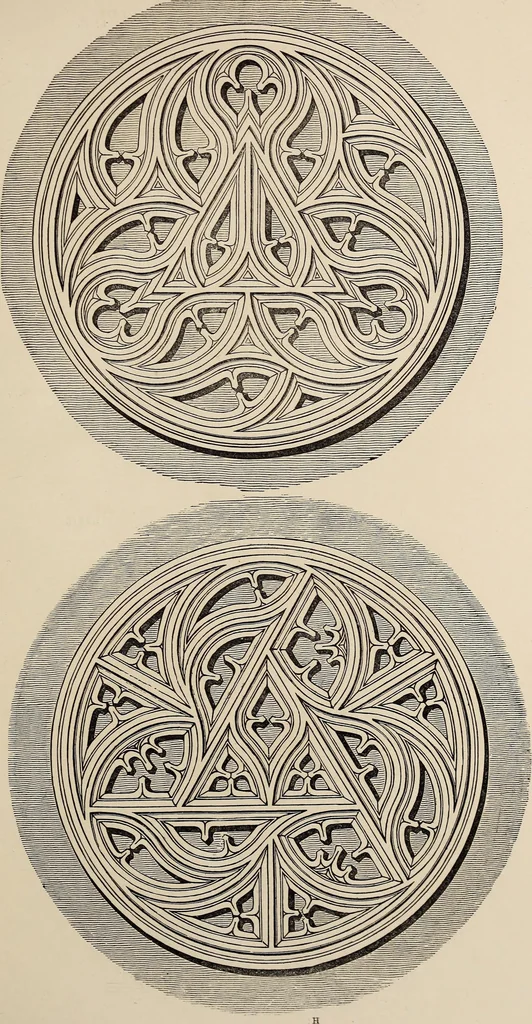 An illustration from The power of form applied to geometric tracery : one hundred designs and their foundations resulting from one diagram, 1851, leaf 100