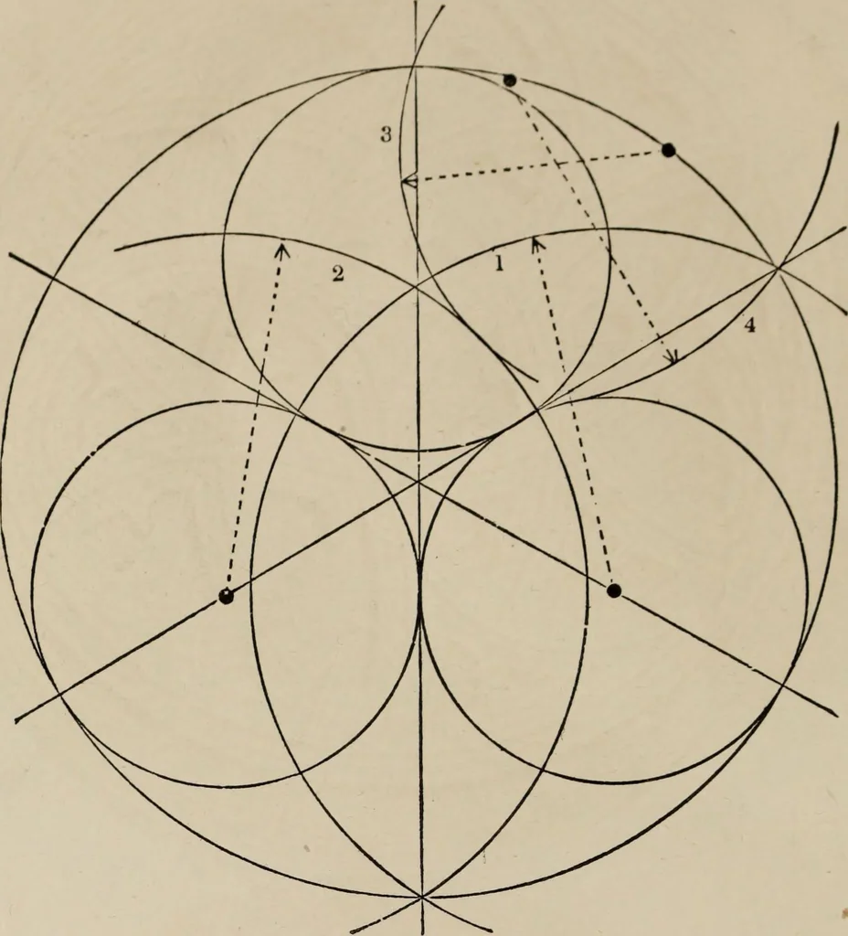 An illustration from The power of form applied to geometric tracery : one hundred designs and their foundations resulting from one diagram, 1851, leaf 103