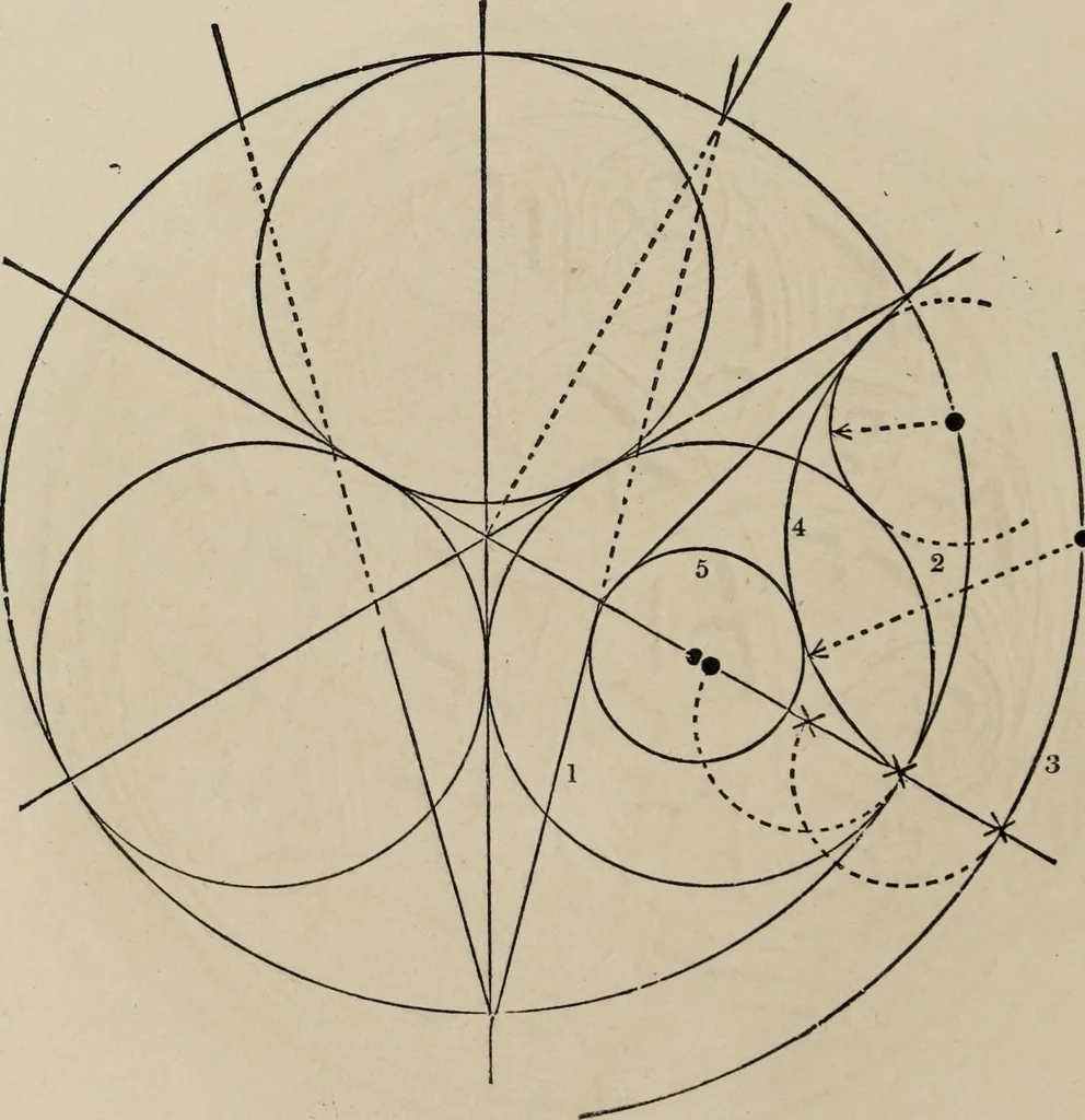 An illustration from The power of form applied to geometric tracery : one hundred designs and their foundations resulting from one diagram, 1851, leaf 105