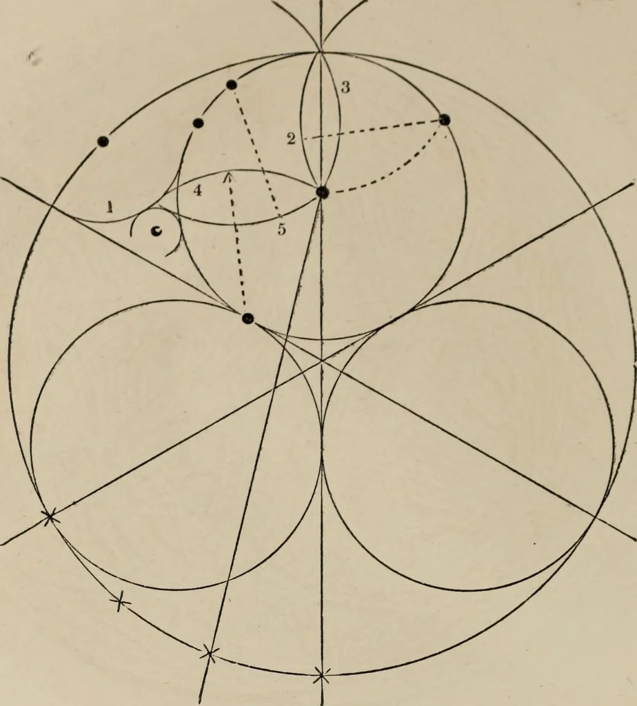 An illustration from The power of form applied to geometric tracery : one hundred designs and their foundations resulting from one diagram, 1851, leaf 107