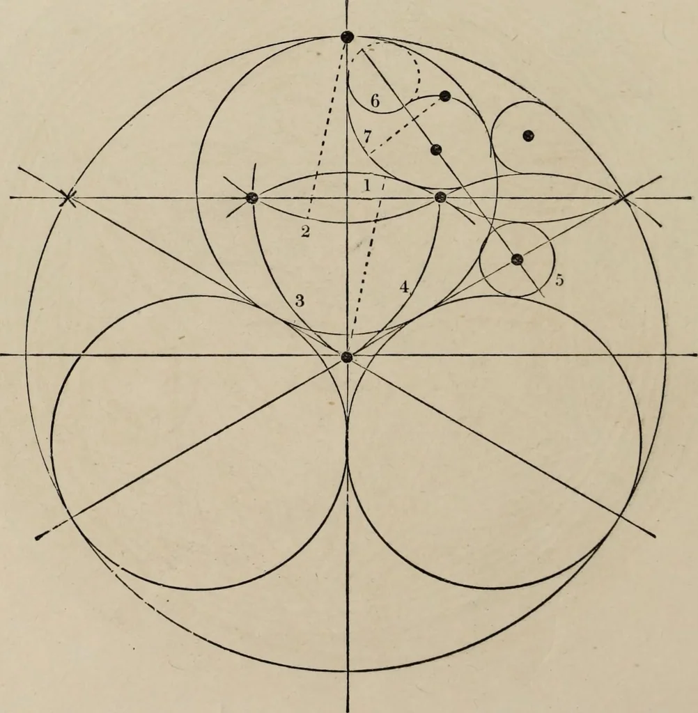 An illustration from The power of form applied to geometric tracery : one hundred designs and their foundations resulting from one diagram, 1851, leaf 117