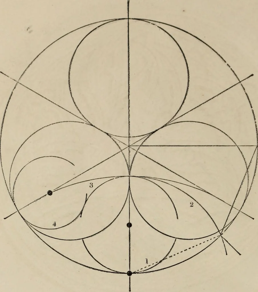 An illustration from The power of form applied to geometric tracery : one hundred designs and their foundations resulting from one diagram, 1851, leaf 121