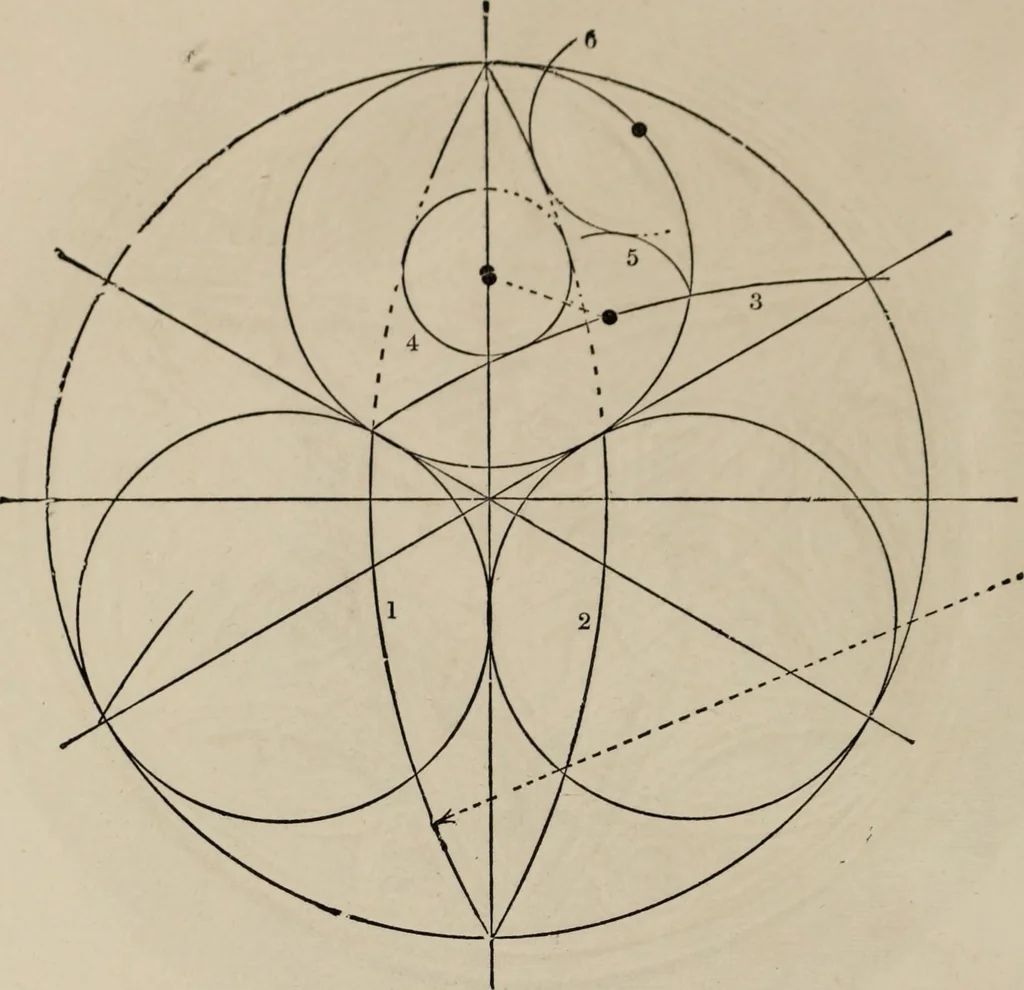 An illustration from The power of form applied to geometric tracery : one hundred designs and their foundations resulting from one diagram, 1851, leaf 125