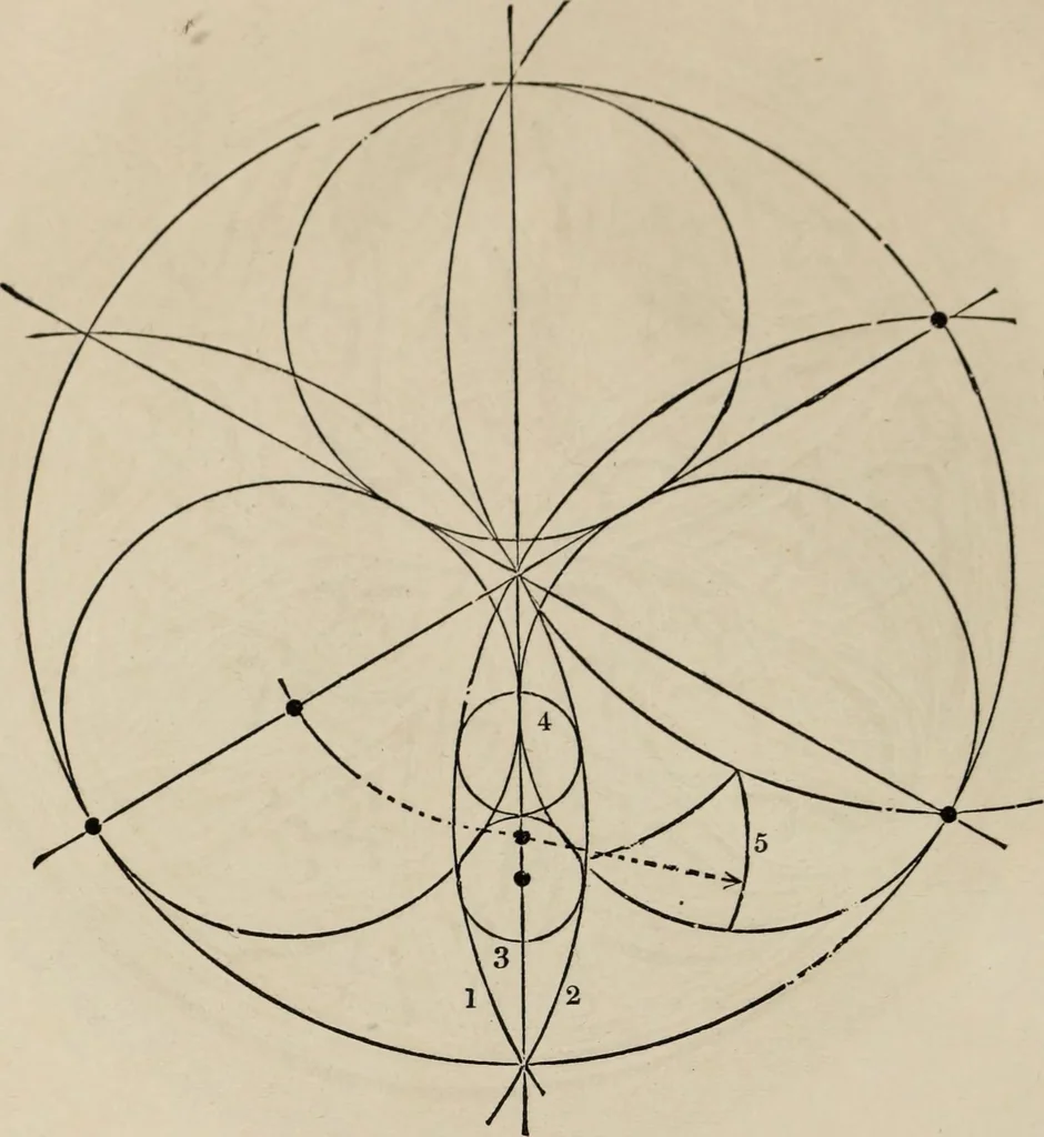An illustration from The power of form applied to geometric tracery : one hundred designs and their foundations resulting from one diagram, 1851, leaf 129