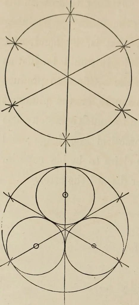 An illustration from The power of form applied to geometric tracery : one hundred designs and their foundations resulting from one diagram, 1851, leaf 17