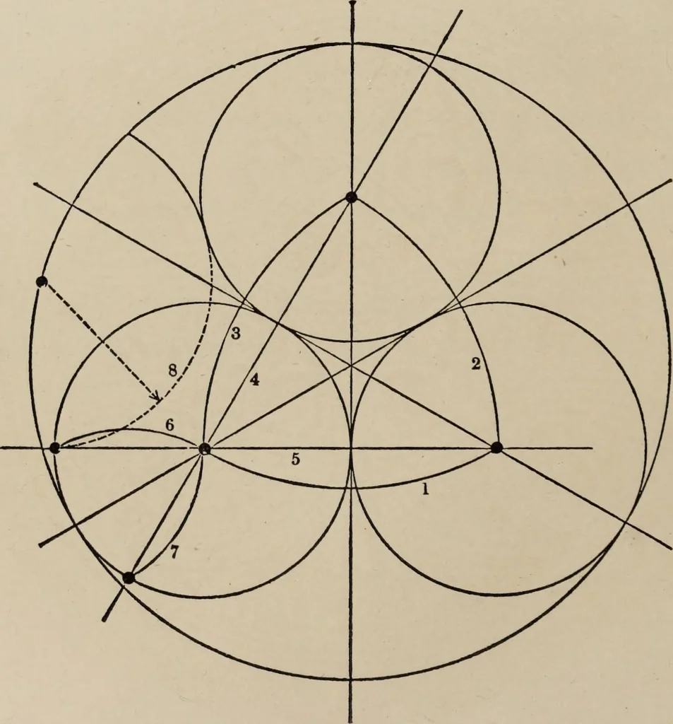An illustration from The power of form applied to geometric tracery : one hundred designs and their foundations resulting from one diagram, 1851, leaf 31