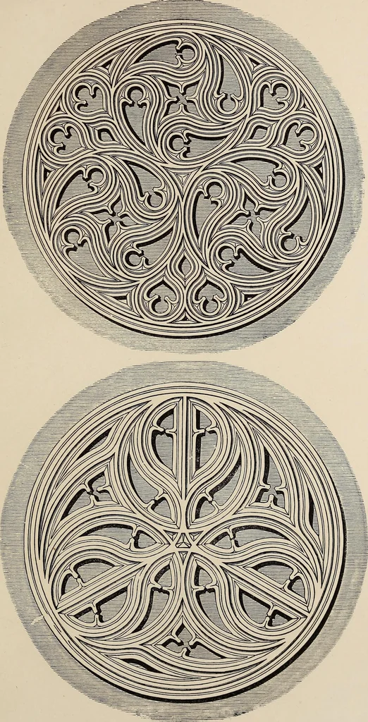 An illustration from The power of form applied to geometric tracery : one hundred designs and their foundations resulting from one diagram, 1851, leaf 34