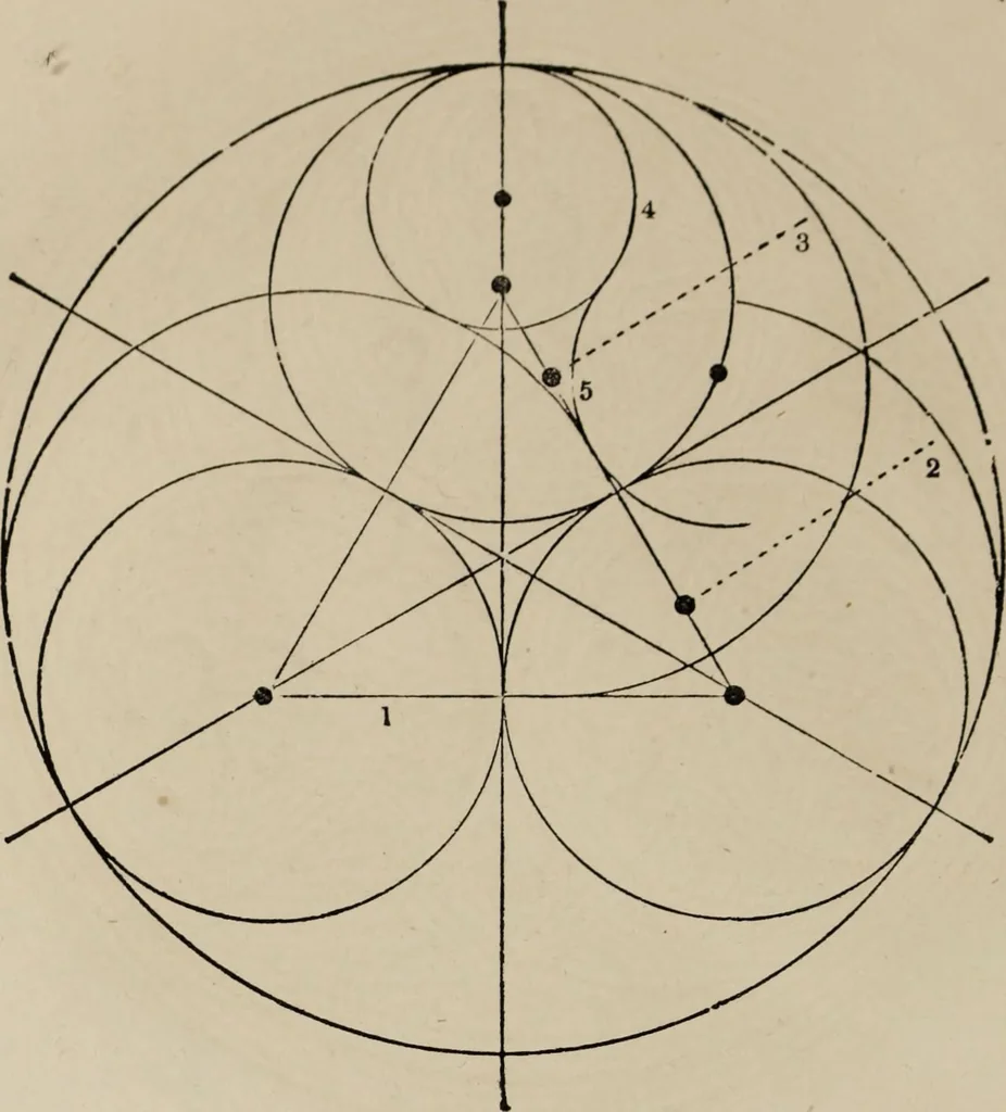 An illustration from The power of form applied to geometric tracery : one hundred designs and their foundations resulting from one diagram, 1851, leaf 35