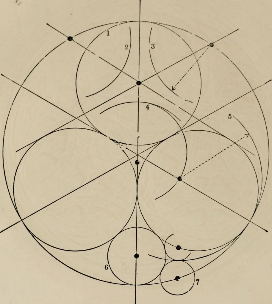An illustration from The power of form applied to geometric tracery : one hundred designs and their foundations resulting from one diagram, 1851, leaf 37