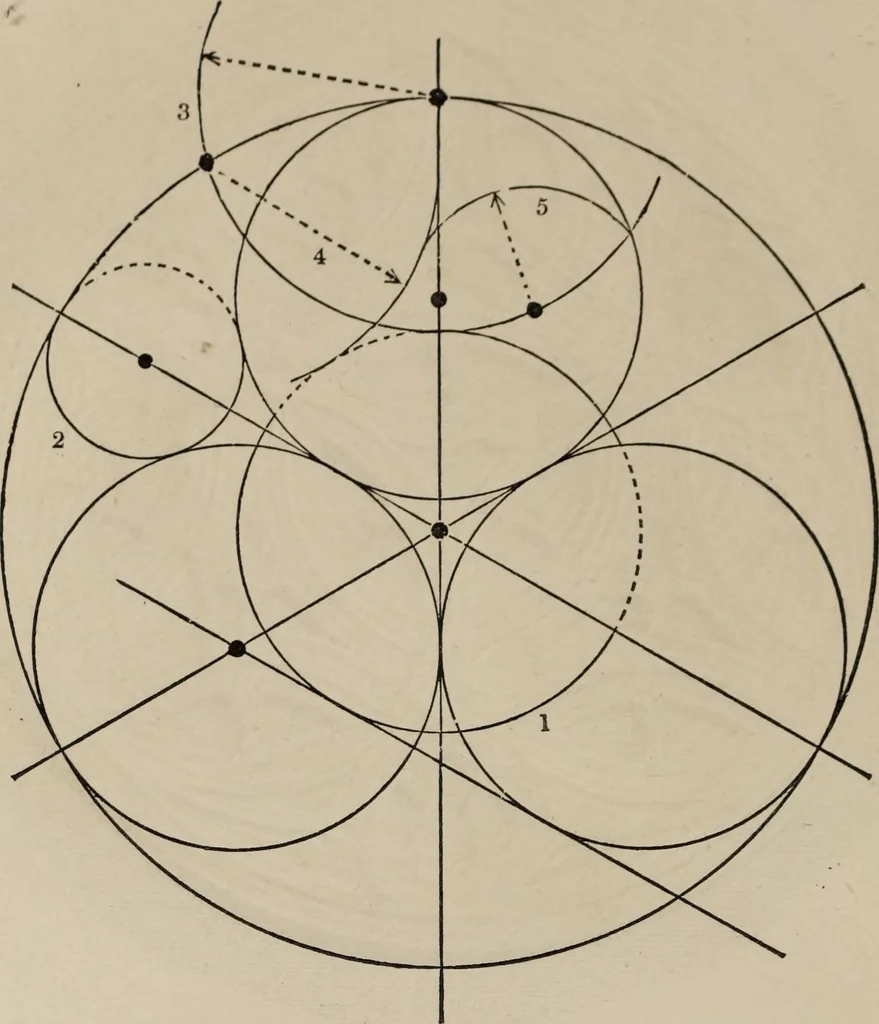 An illustration from The power of form applied to geometric tracery : one hundred designs and their foundations resulting from one diagram, 1851, leaf 39