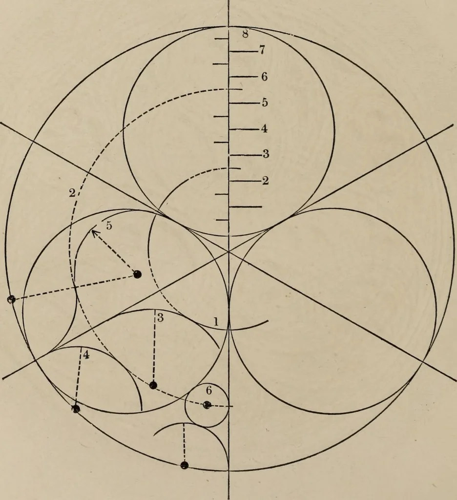 An illustration from The power of form applied to geometric tracery : one hundred designs and their foundations resulting from one diagram, 1851, leaf 39