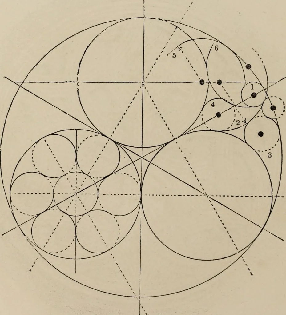 An illustration from The power of form applied to geometric tracery : one hundred designs and their foundations resulting from one diagram, 1851, leaf 43
