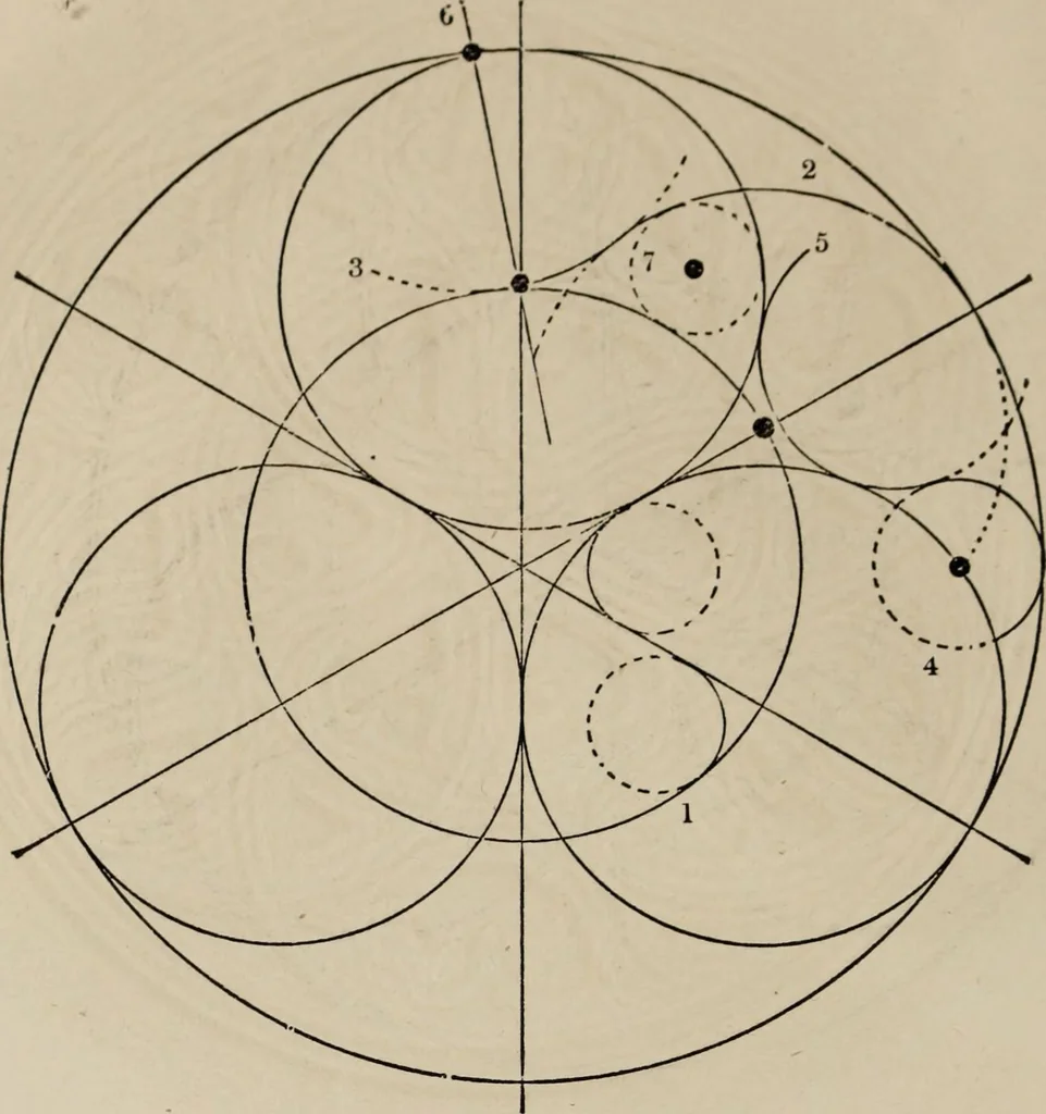 An illustration from The power of form applied to geometric tracery : one hundred designs and their foundations resulting from one diagram, 1851, leaf 45