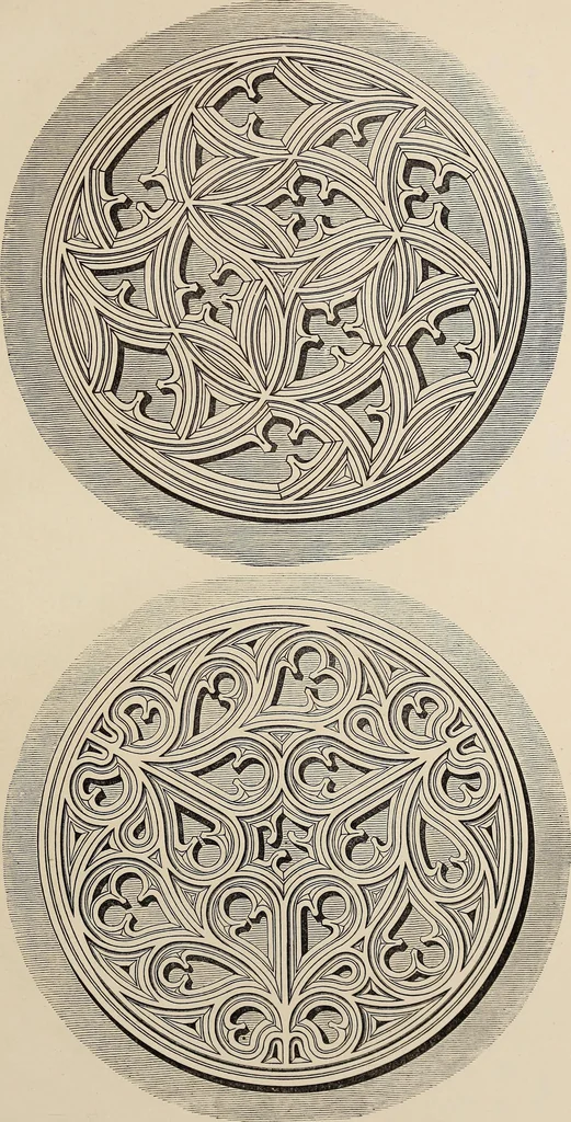 An illustration from The power of form applied to geometric tracery : one hundred designs and their foundations resulting from one diagram, 1851, leaf 48