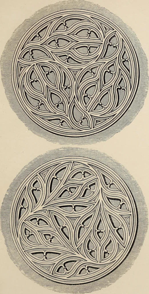 An illustration from The power of form applied to geometric tracery : one hundred designs and their foundations resulting from one diagram, 1851, leaf 50