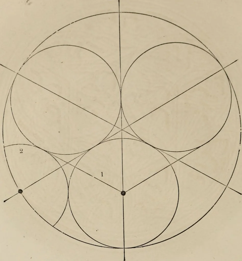 An illustration from The power of form applied to geometric tracery : one hundred designs and their foundations resulting from one diagram, 1851, leaf 51