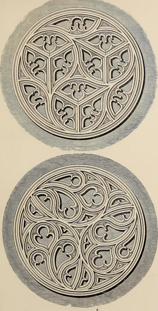 An illustration from The power of form applied to geometric tracery : one hundred designs and their foundations resulting from one diagram, 1851, leaf 52