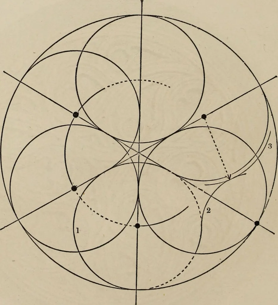 An illustration from The power of form applied to geometric tracery : one hundred designs and their foundations resulting from one diagram, 1851, leaf 53