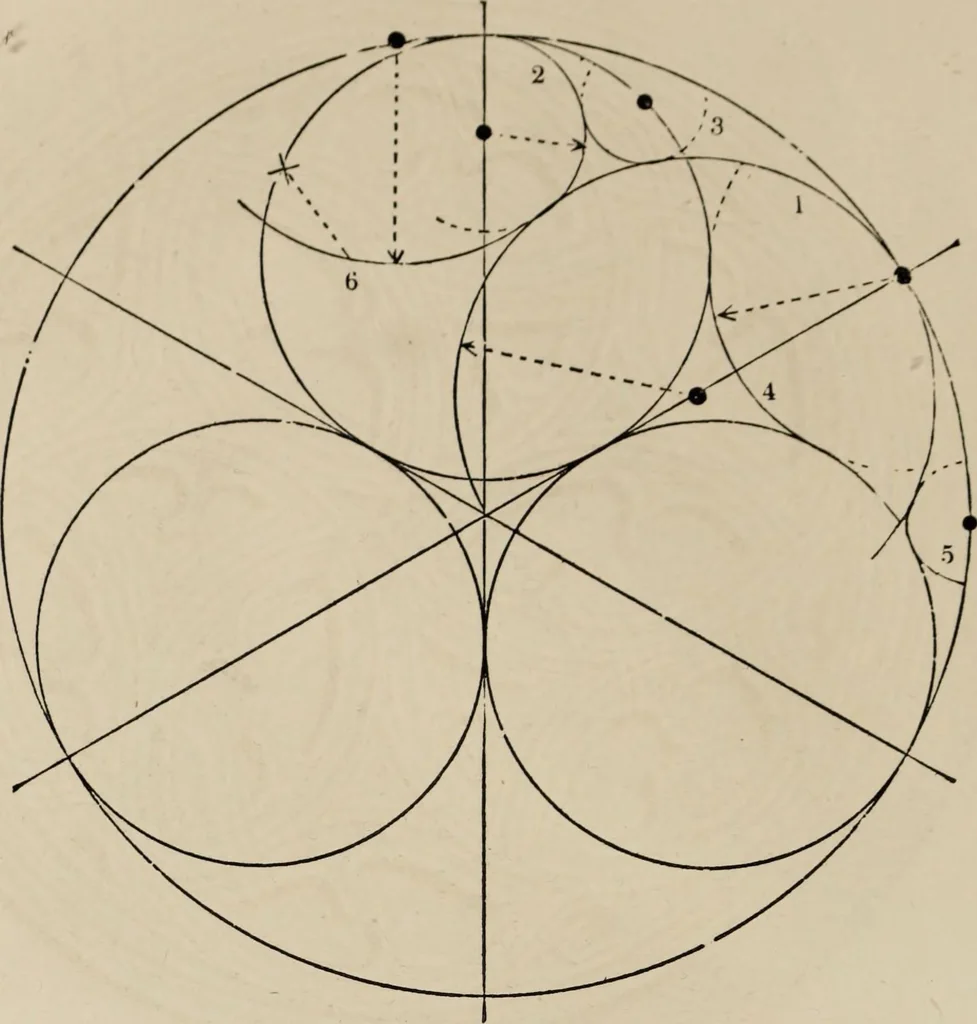 An illustration from The power of form applied to geometric tracery : one hundred designs and their foundations resulting from one diagram, 1851, leaf 55