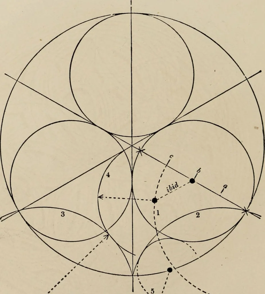An illustration from The power of form applied to geometric tracery : one hundred designs and their foundations resulting from one diagram, 1851, leaf 55
