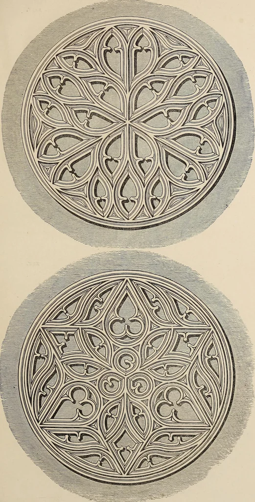 An illustration from The power of form applied to geometric tracery : one hundred designs and their foundations resulting from one diagram, 1851, leaf 58