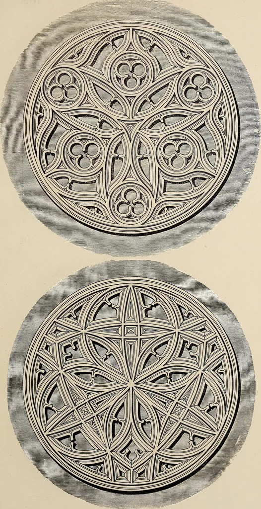 An illustration from The power of form applied to geometric tracery : one hundred designs and their foundations resulting from one diagram, 1851, leaf 64