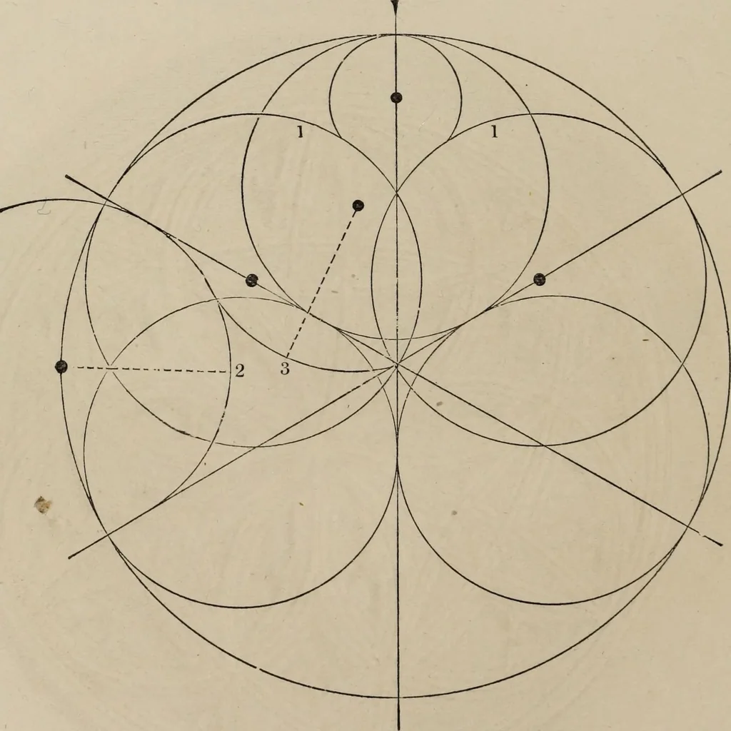 An illustration from The power of form applied to geometric tracery : one hundred designs and their foundations resulting from one diagram, 1851, leaf 65