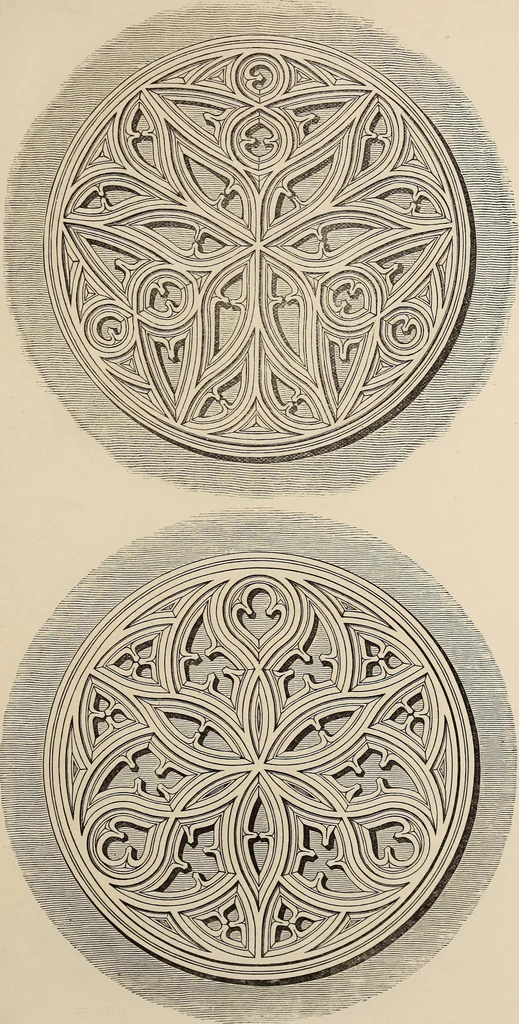 An illustration from The power of form applied to geometric tracery : one hundred designs and their foundations resulting from one diagram, 1851, leaf 66