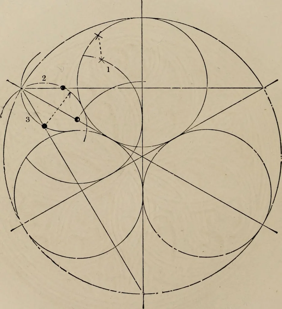 An illustration from The power of form applied to geometric tracery : one hundred designs and their foundations resulting from one diagram, 1851, leaf 67