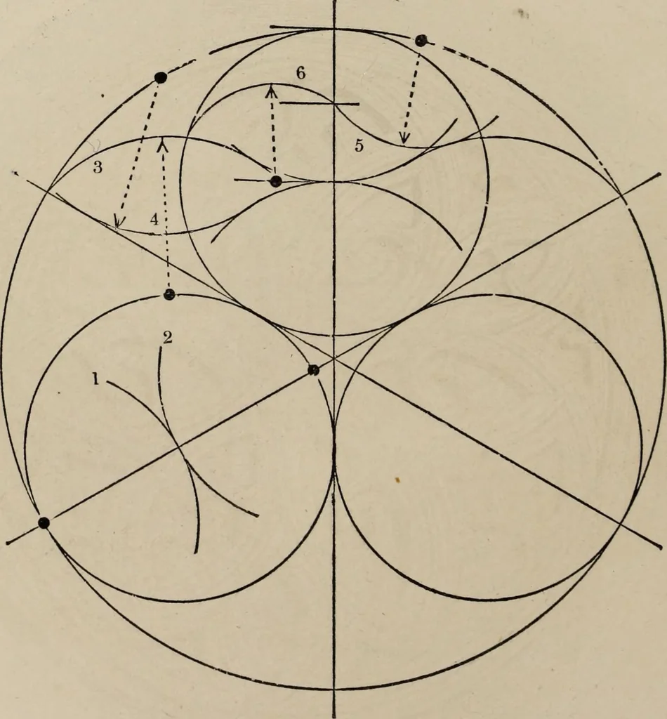 An illustration from The power of form applied to geometric tracery : one hundred designs and their foundations resulting from one diagram, 1851, leaf 69