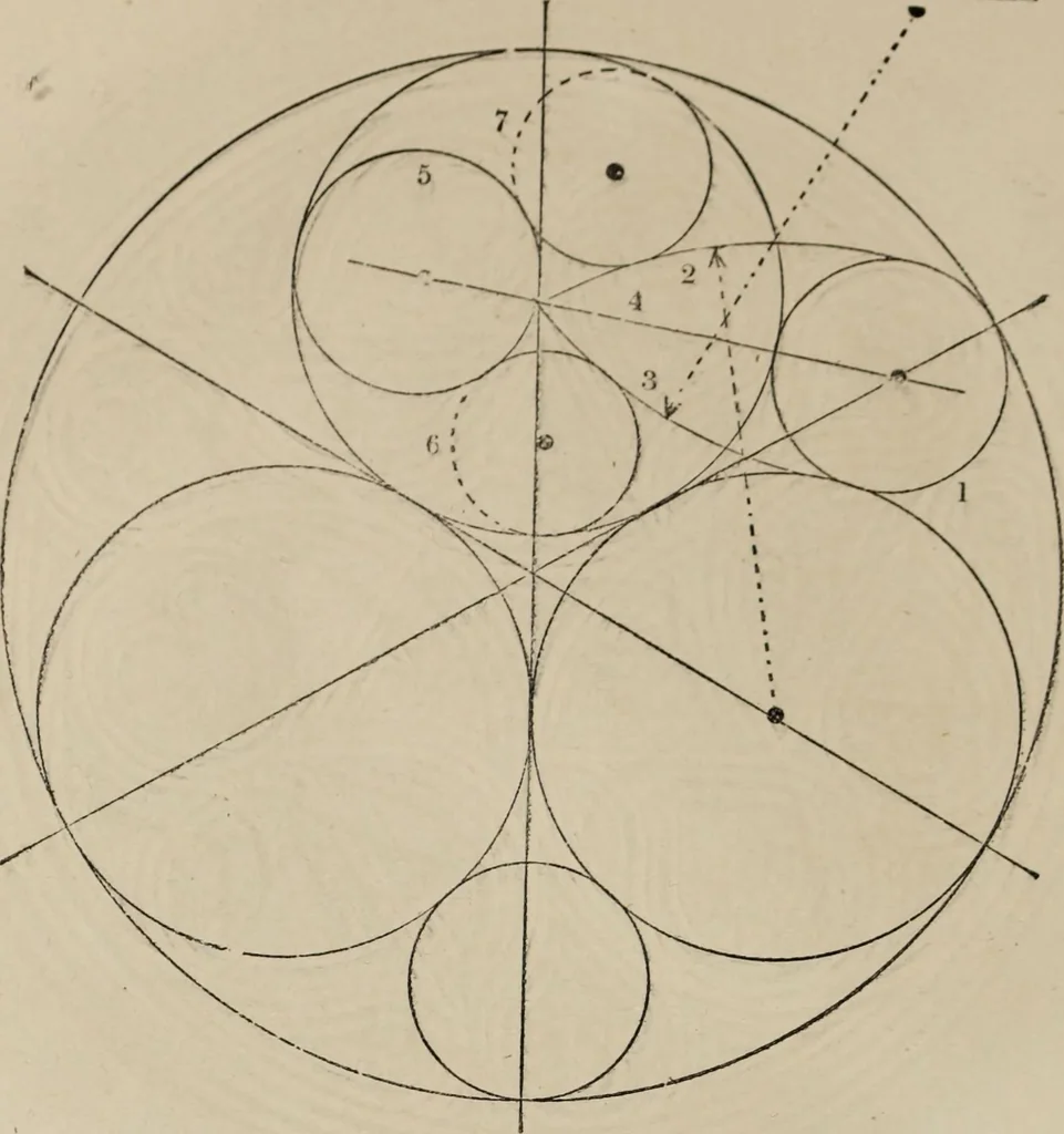 An illustration from The power of form applied to geometric tracery : one hundred designs and their foundations resulting from one diagram, 1851, leaf 73