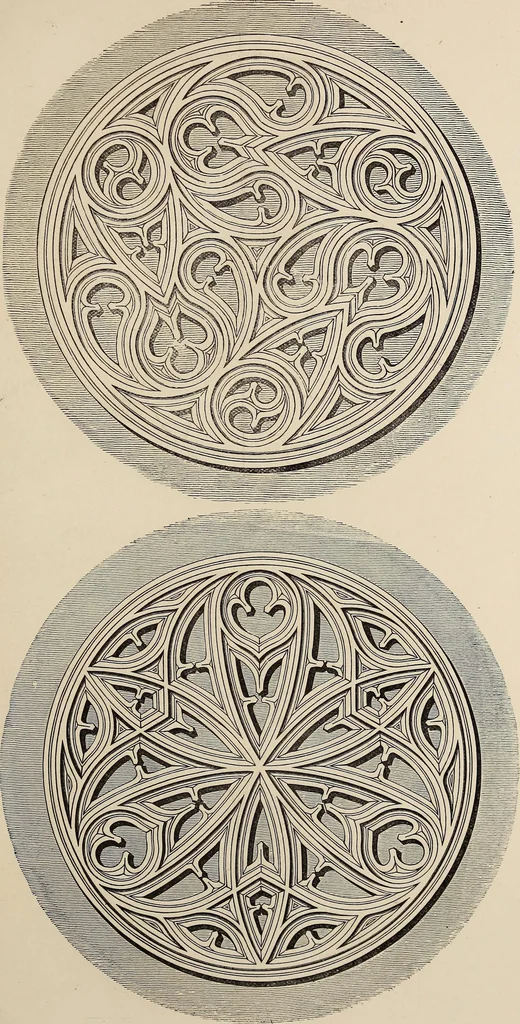 An illustration from The power of form applied to geometric tracery : one hundred designs and their foundations resulting from one diagram, 1851, leaf 74