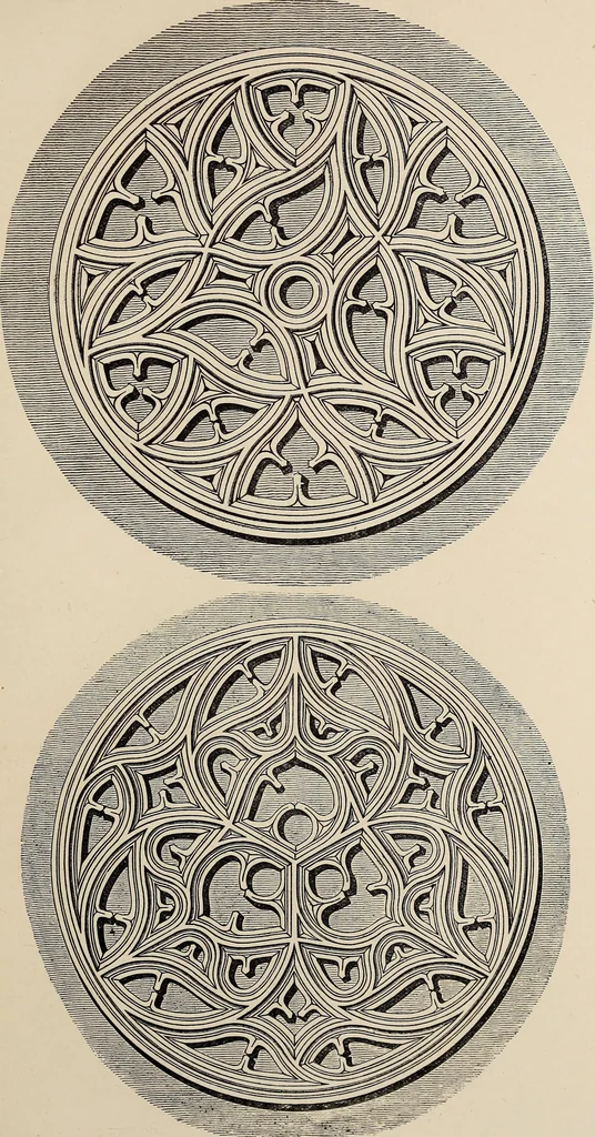An illustration from The power of form applied to geometric tracery : one hundred designs and their foundations resulting from one diagram, 1851, leaf 90
