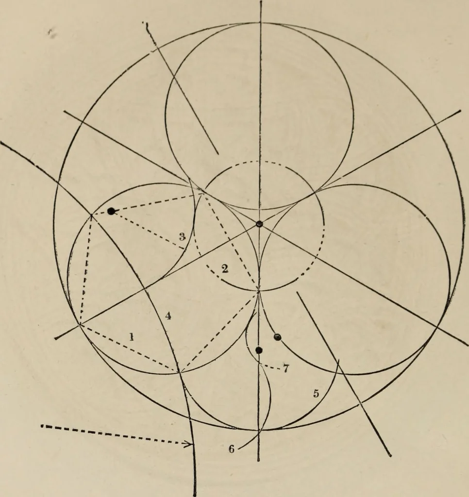 An illustration from The power of form applied to geometric tracery : one hundred designs and their foundations resulting from one diagram, 1851, leaf 91