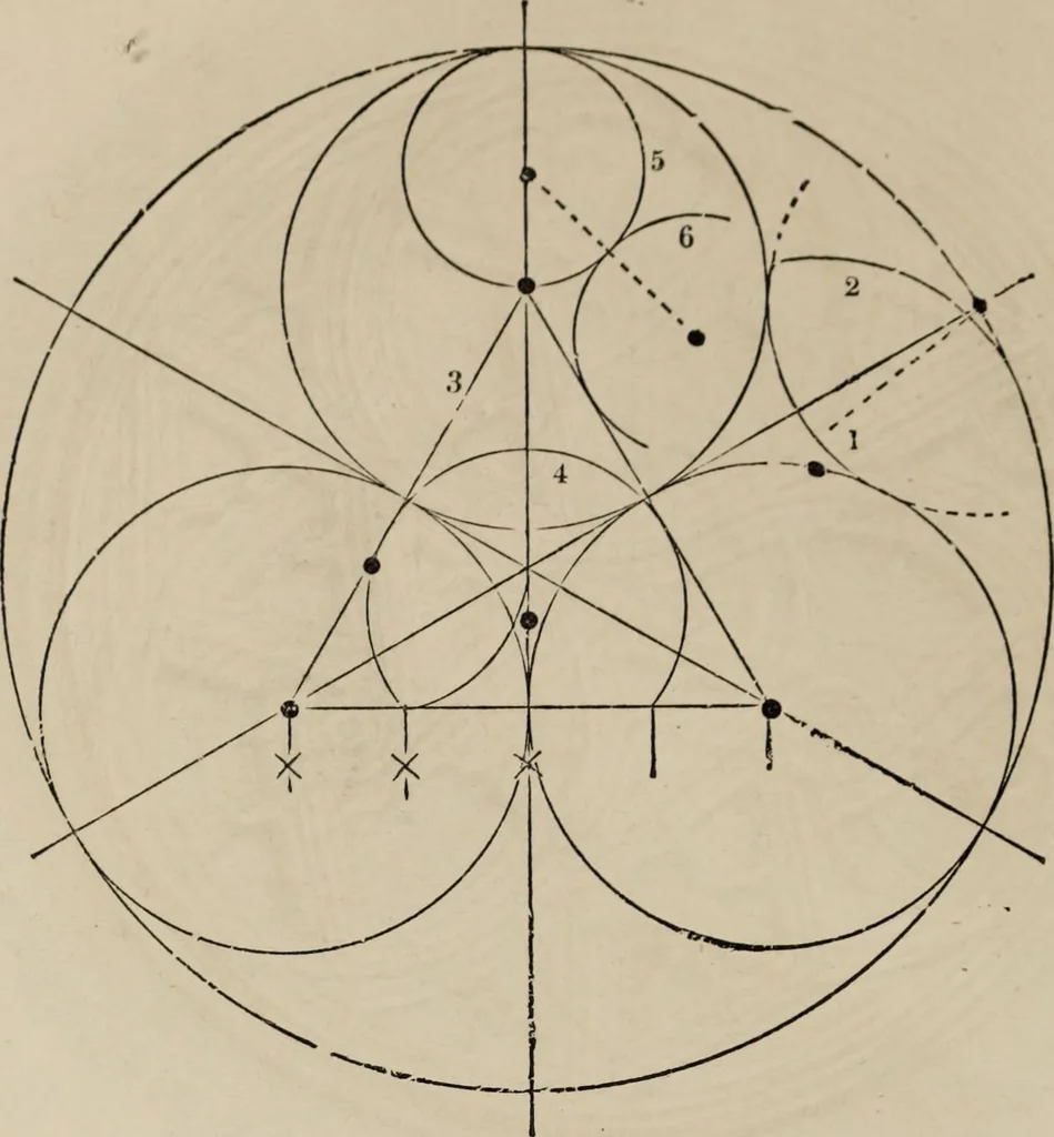 An illustration from The power of form applied to geometric tracery : one hundred designs and their foundations resulting from one diagram, 1851, leaf 99