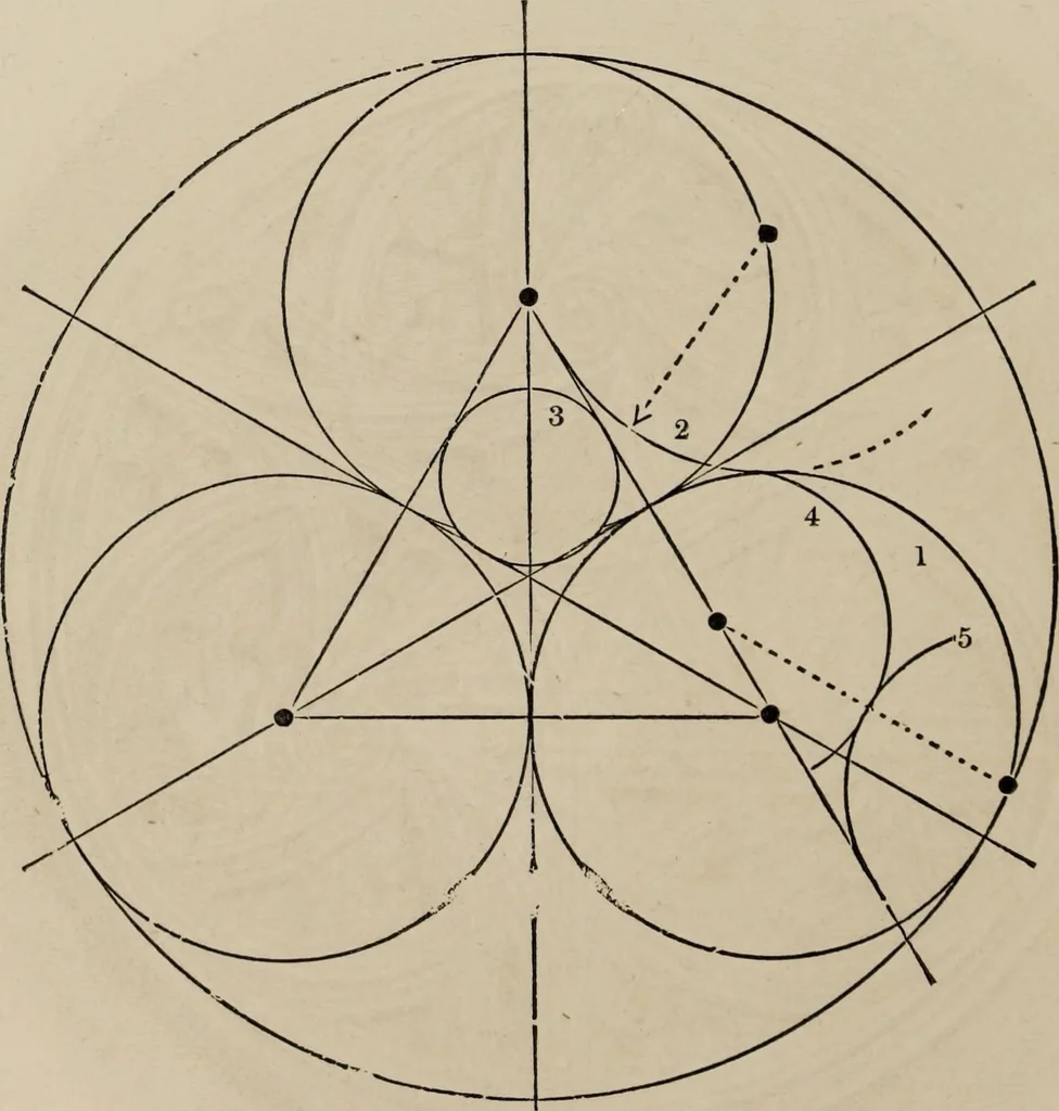 An illustration from The power of form applied to geometric tracery : one hundred designs and their foundations resulting from one diagram, 1851, leaf 99