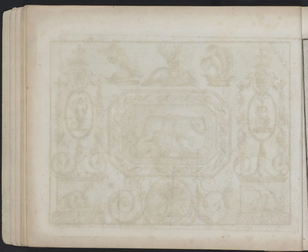 An illustration from J. Lockington's book of ornamented crests : engraved on twelve copper plates, as a cabinet for the gentleman and curious fancy worker, or pattern-book for the coach painter, engraver, jeweller, sadler, plater, embroider, modeller, &c, 1812, leaf 23
